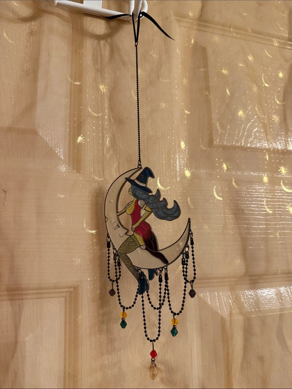 Witch on Moon Wall Decor